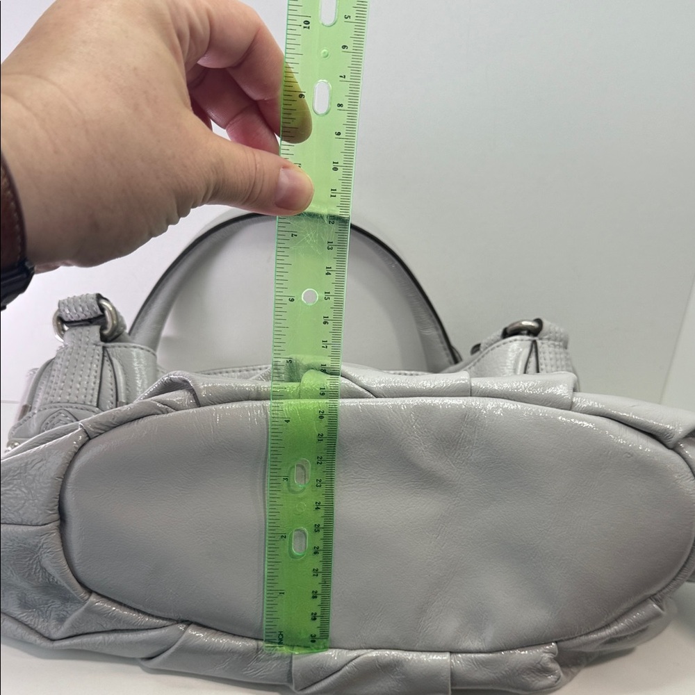 Juicy Couture Light Gray Patent Leather Shoulder Bag - Picture 15 of 15